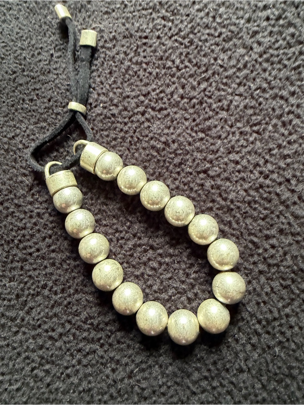 Vintage Juicy Couture Silver Tone Bead Bracelet